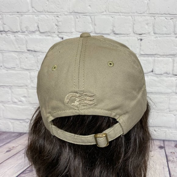 Dad Hat Cap Strap Back Light Brown France Embroidered Cotton One Size Fit Most - Picture 3 of 8